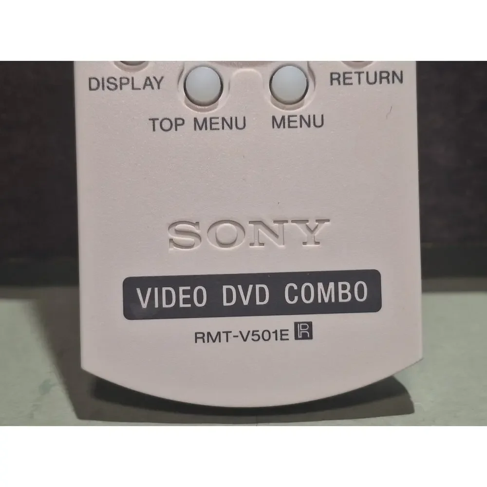 Sony RMT-V501E Video DVD Combo Remote Control Silver OEM Clean Tested- MINT